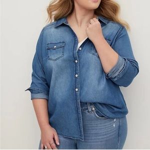 GUC Torrid Denim Chambray Button Down